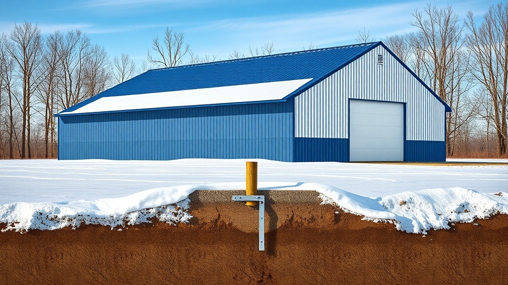 Morton 50×80 Pole Barn: Frost Protection for Footings