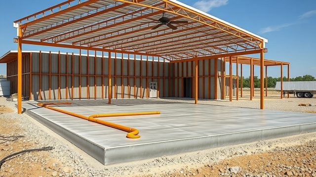 Wick Buildings 40×60: Running Conduit for Electrical Wiring During Construction