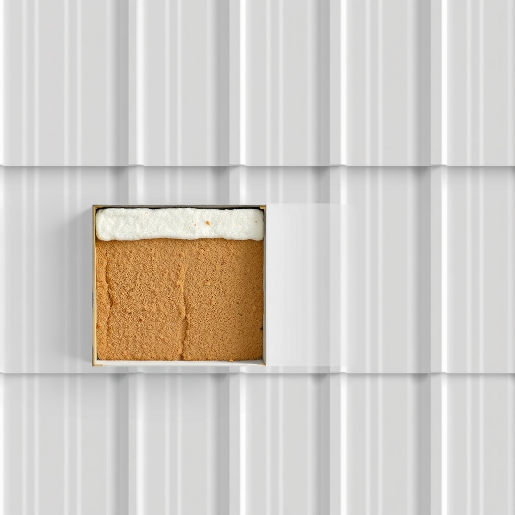 <A photorealistic photo showing a cross-section of a Wick 40x60 building wall with insulat
